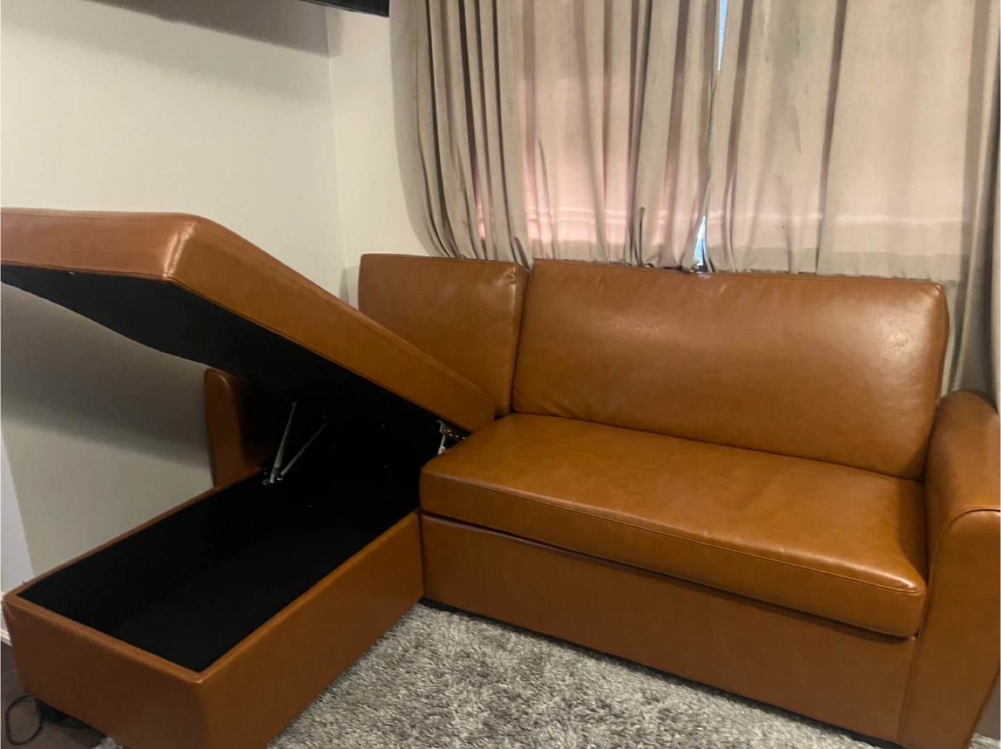 Convertible Sofa Bed with Chaise and Storage - photo 4