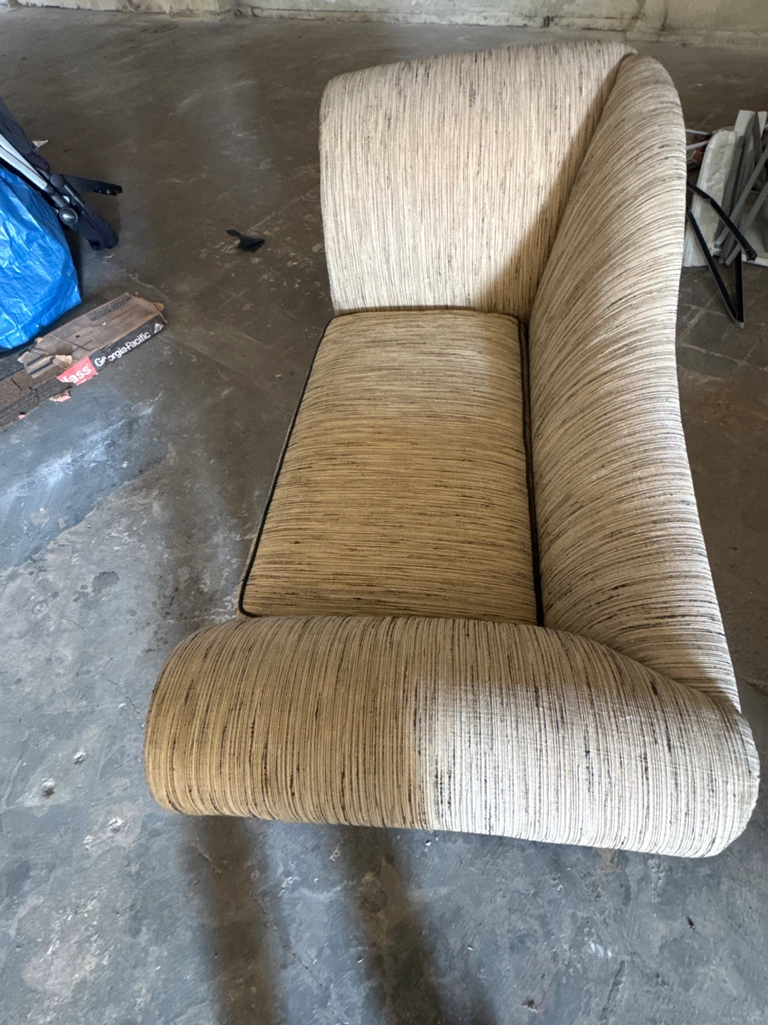 Striped Chaise Lounge Sofa