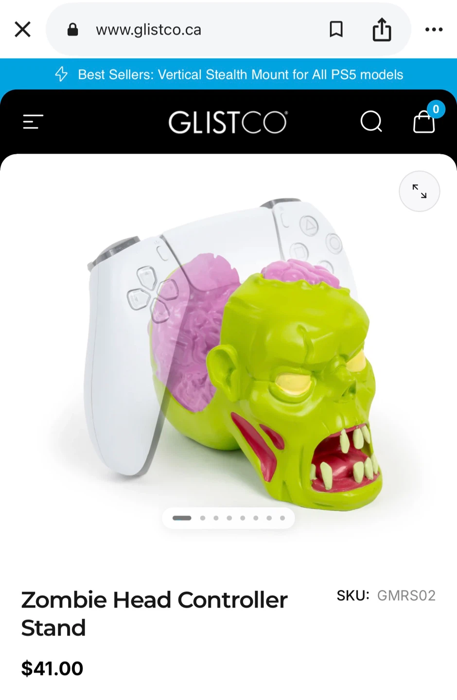 Glistco Zombie Head Controller Stand
