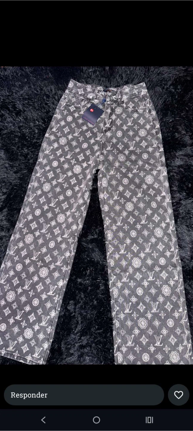 Louis Vuitton Monogram Pattern Jeans