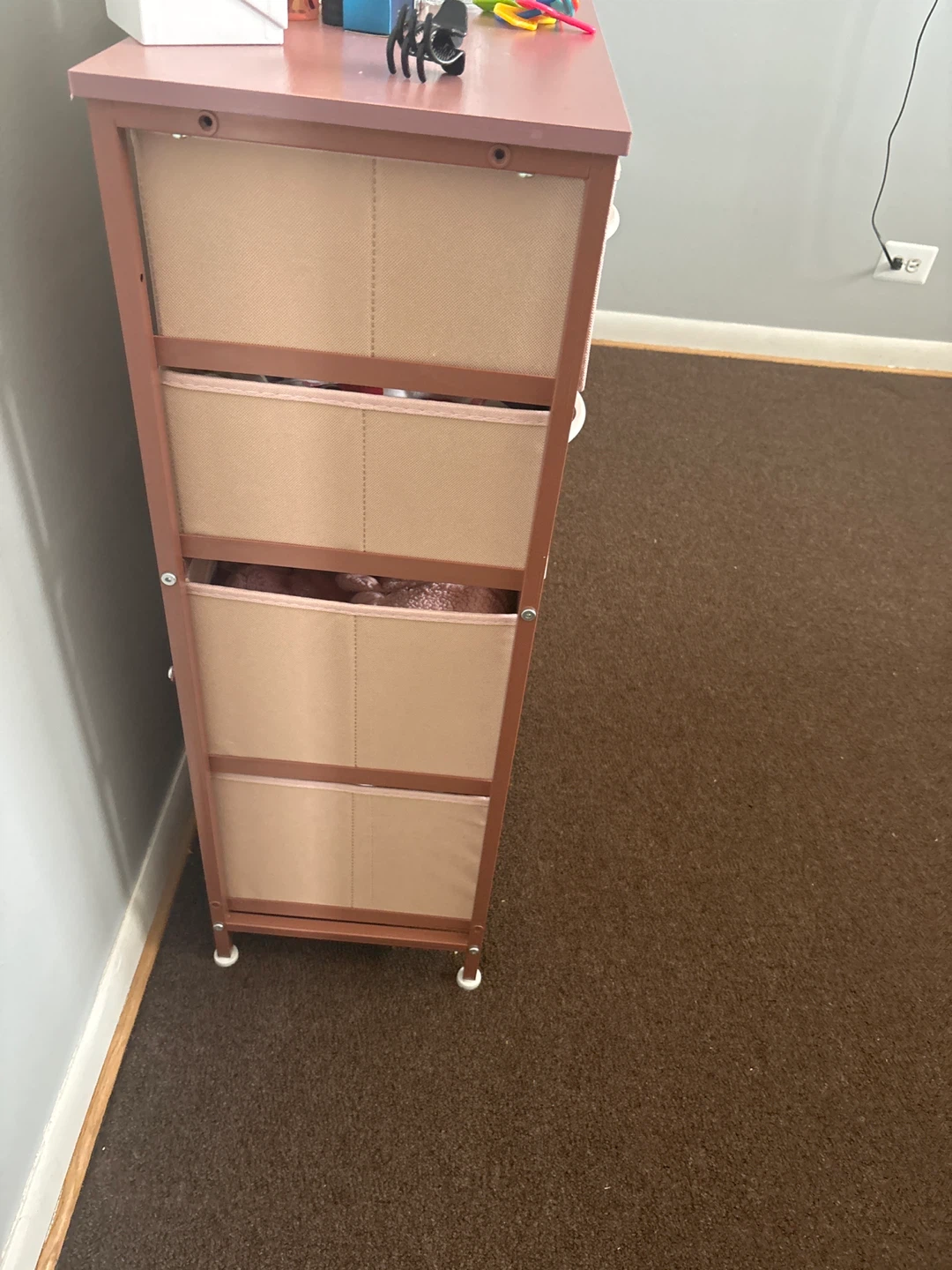 Pink Fabric Drawer Storage Unit - photo 2