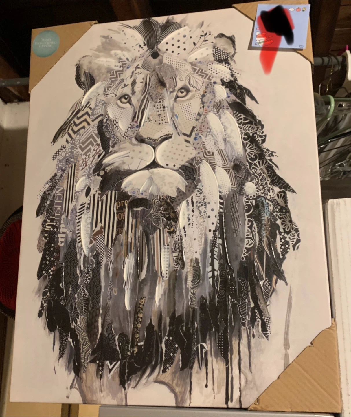 🥕 Wall Art Canvas - Lion Design