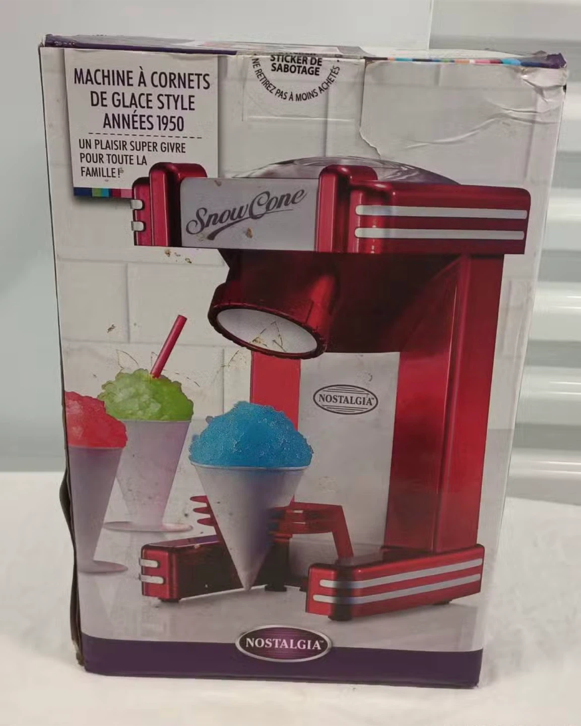 Nostalgia Snow Cone Machine