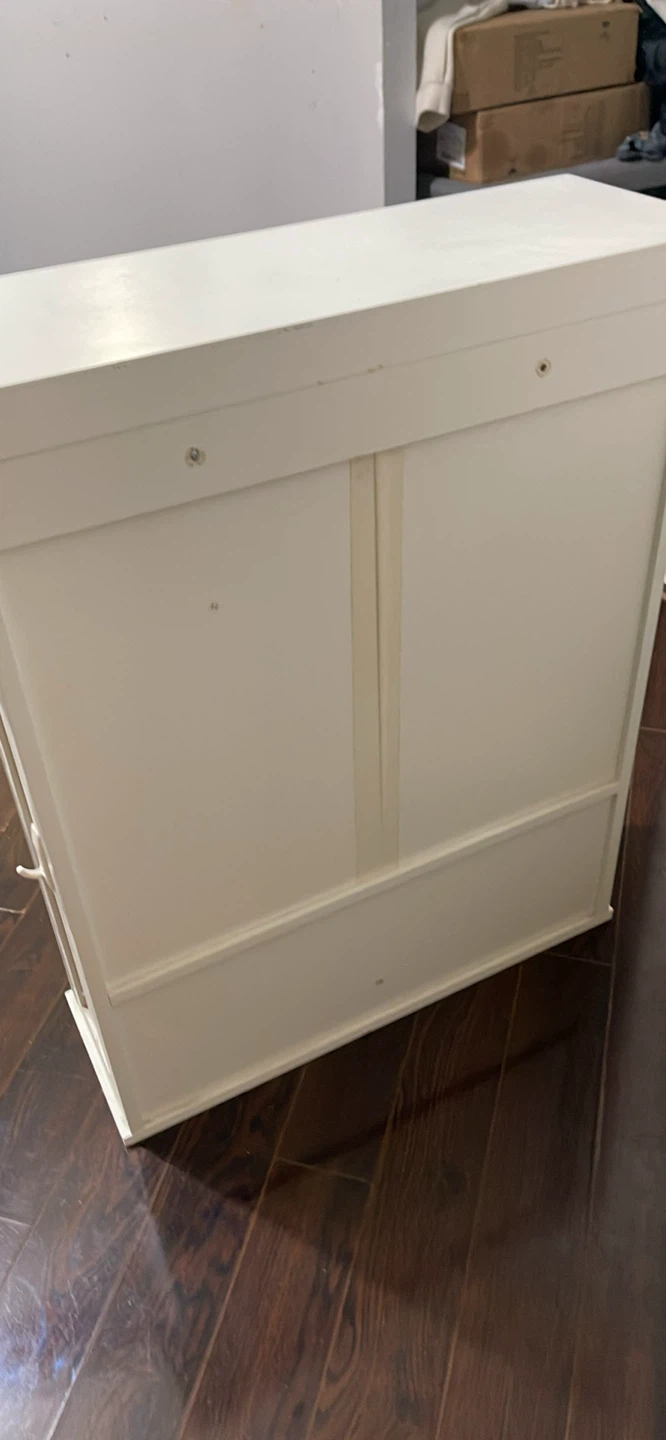 White Wall Cabinet with Double Doors - photo 3