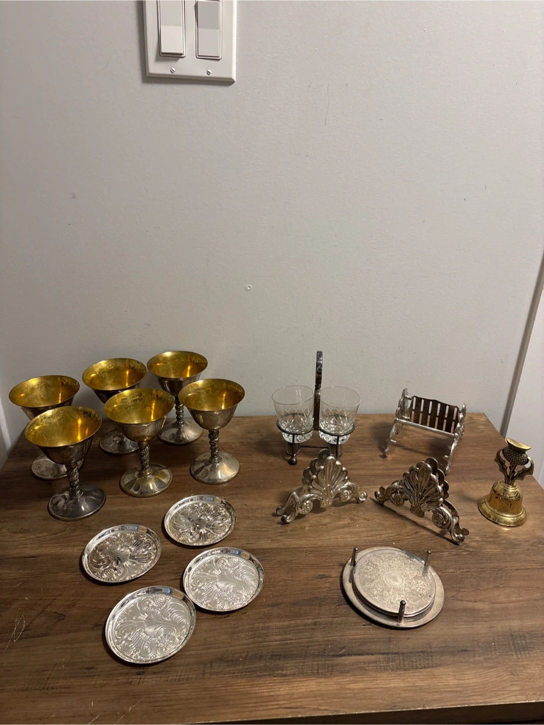 Vintage Collection of Goblet and Coasters - photo 4