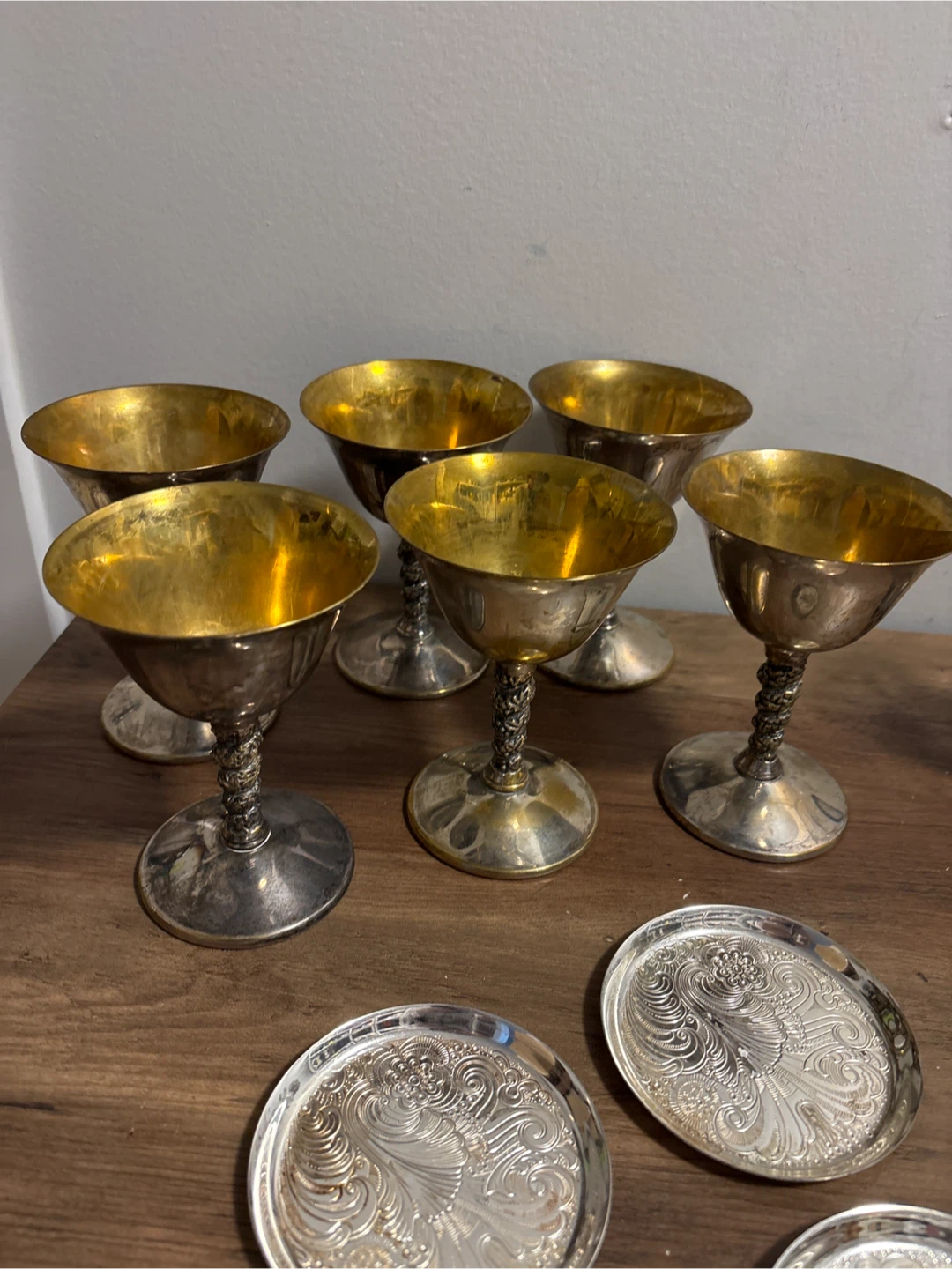 Vintage Collection of Goblet and Coasters - photo 5