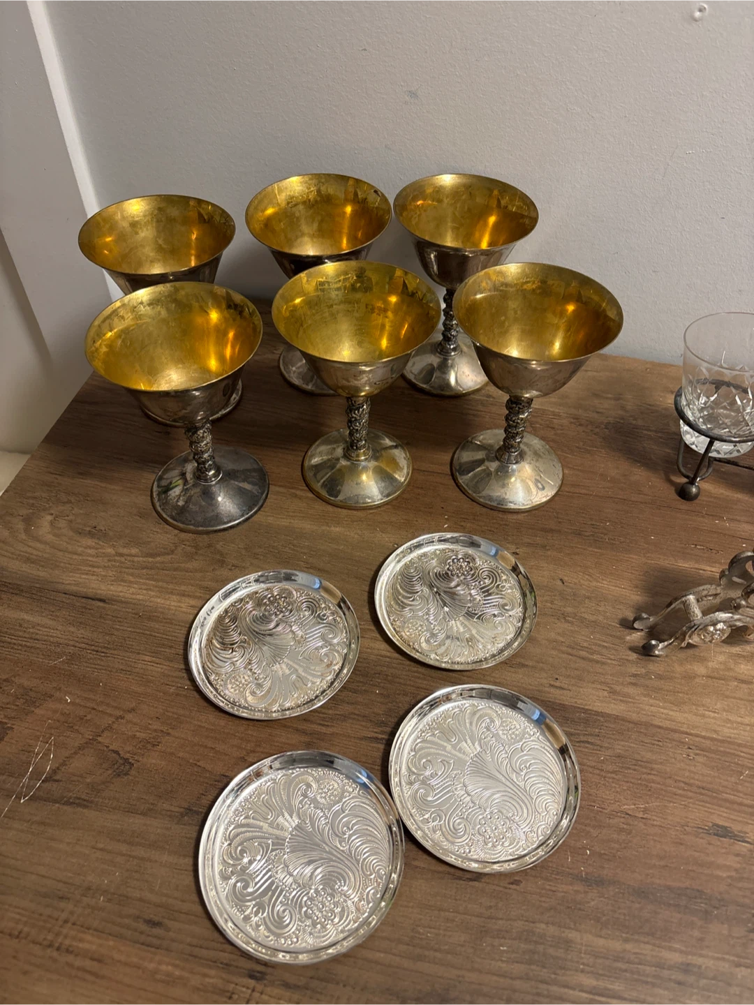 Vintage Collection of Goblet and Coasters - photo 2