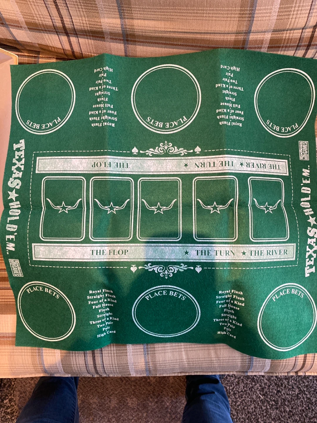 Texas Hold'em Poker Set with Felt Mat and Chips - photo 3