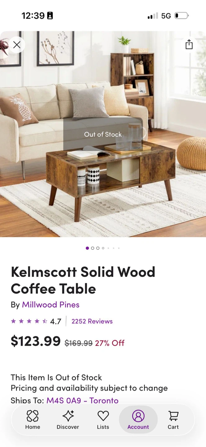 MOVING SALE Millwood Pines Kelmscott Coffee Table - photo 2
