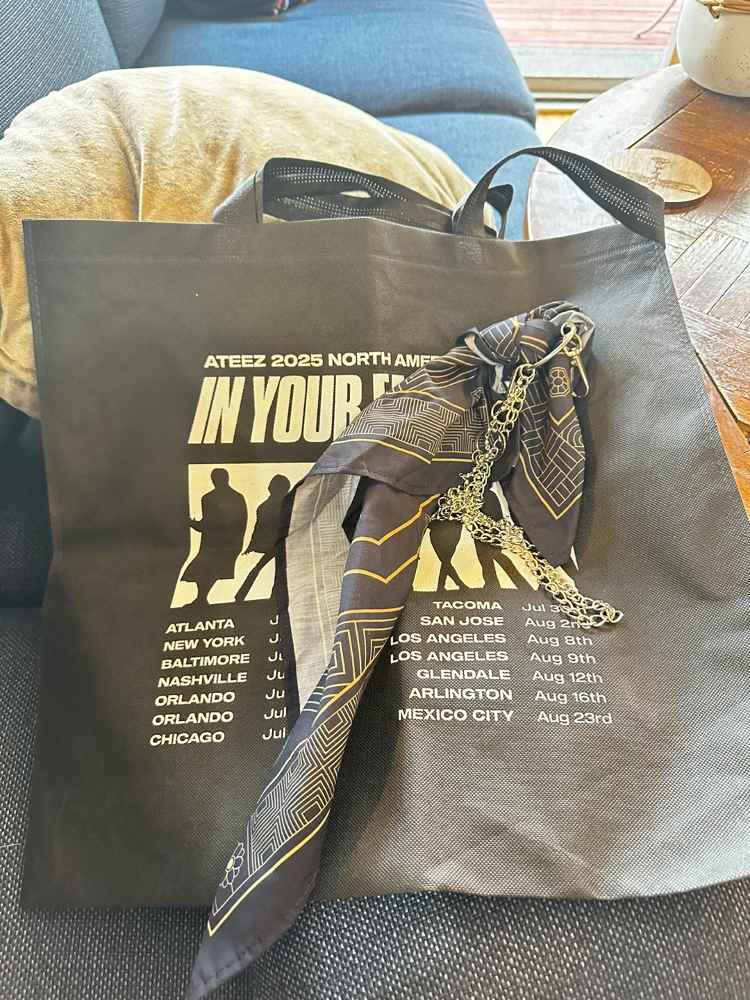 ATEEZ 2025 North America Tour Scarf & Tote Bag