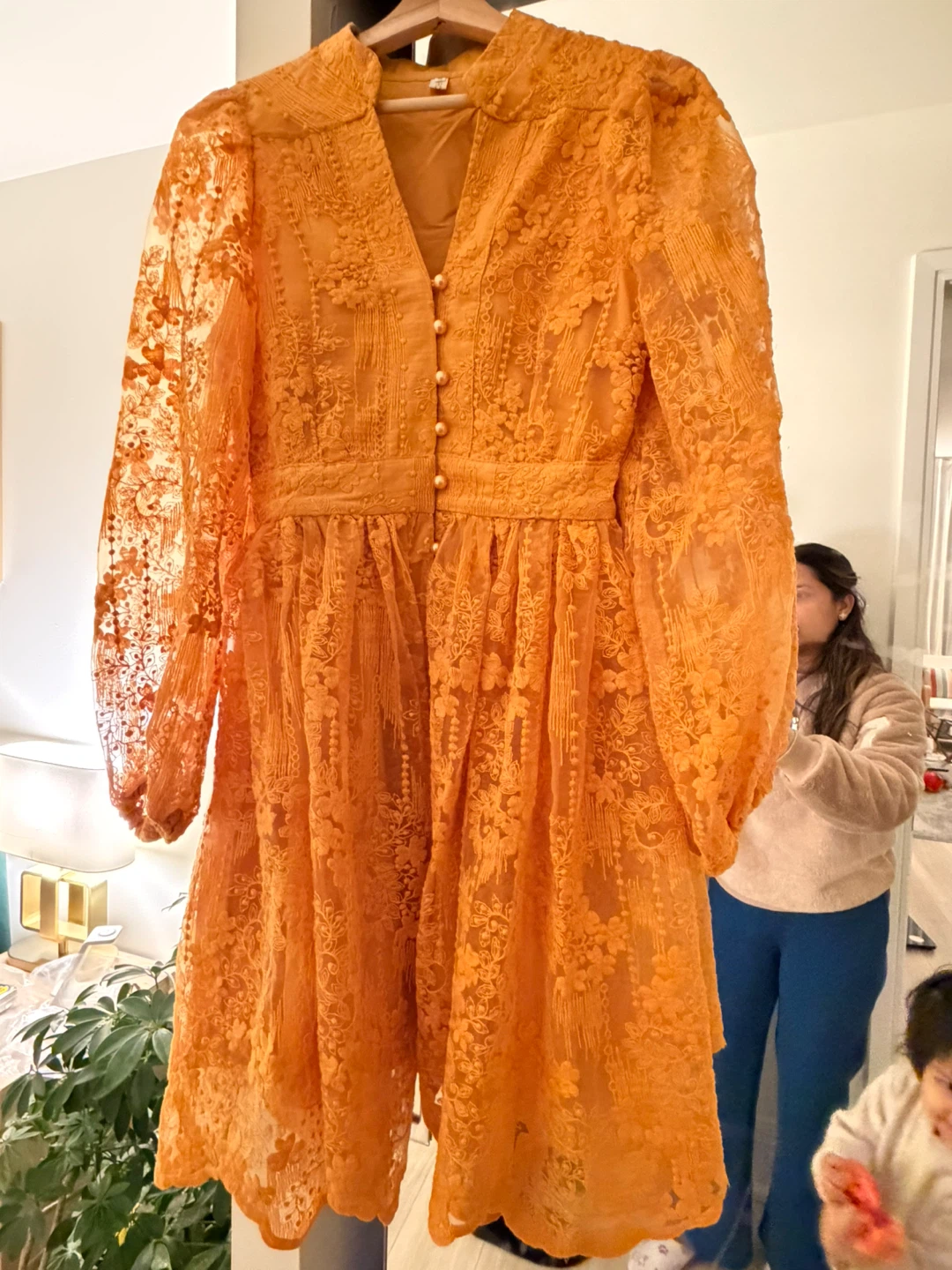 Orange Lace Dress