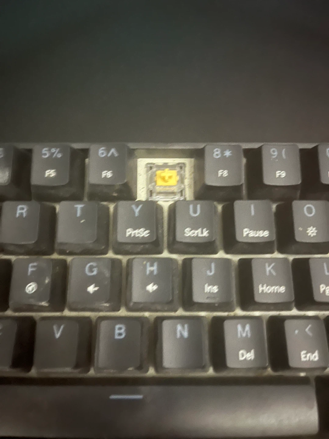 HK Gaming GK61 Mechanical Keyboard- Yellow Optical Switches - photo 2
