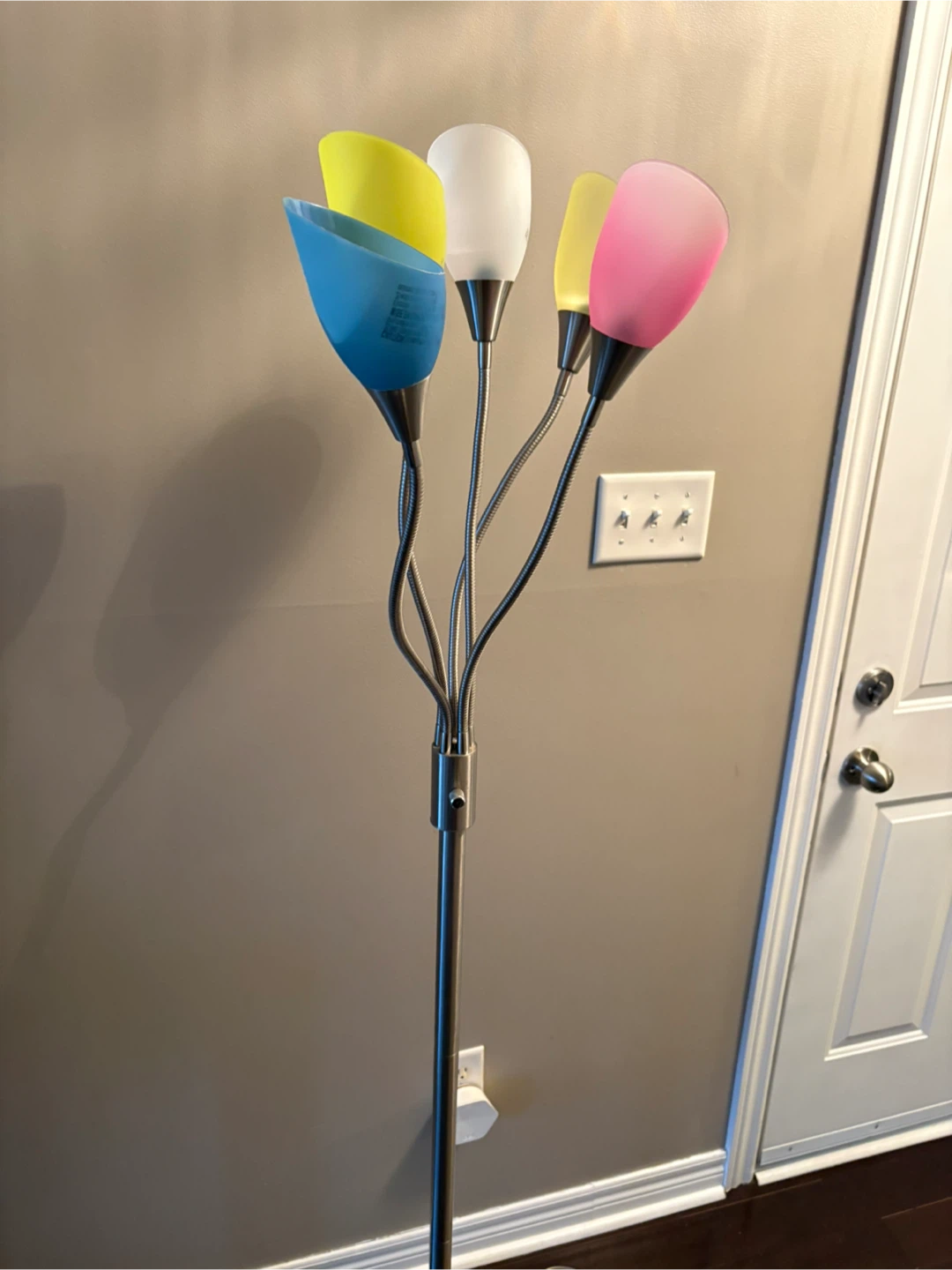 Multi-Color Floor Lamp with Adjustable Arms