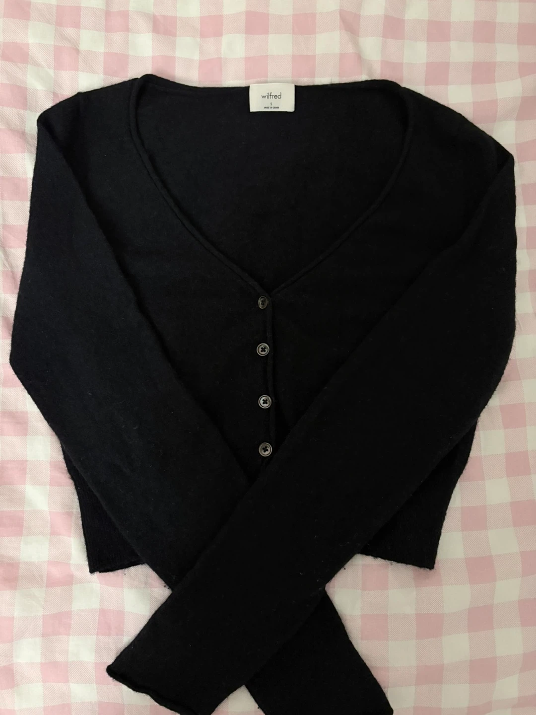 Wilfred Black Cropped Cardigan - photo 2