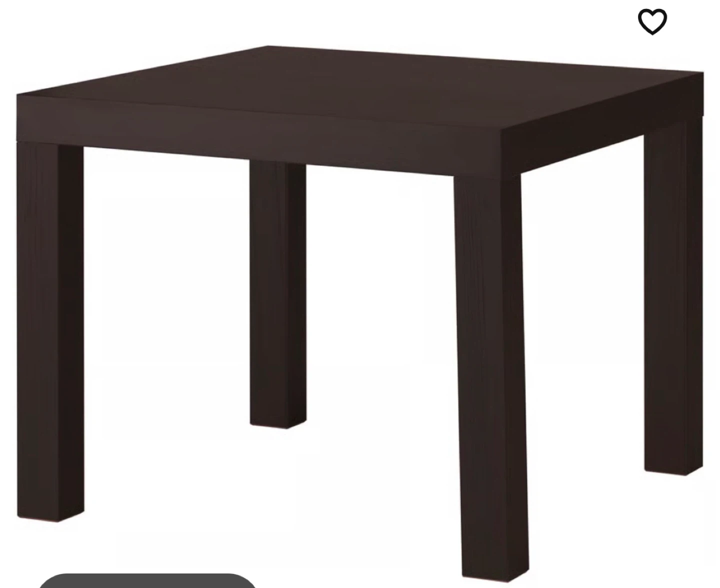 Dark Brown Square Side Table