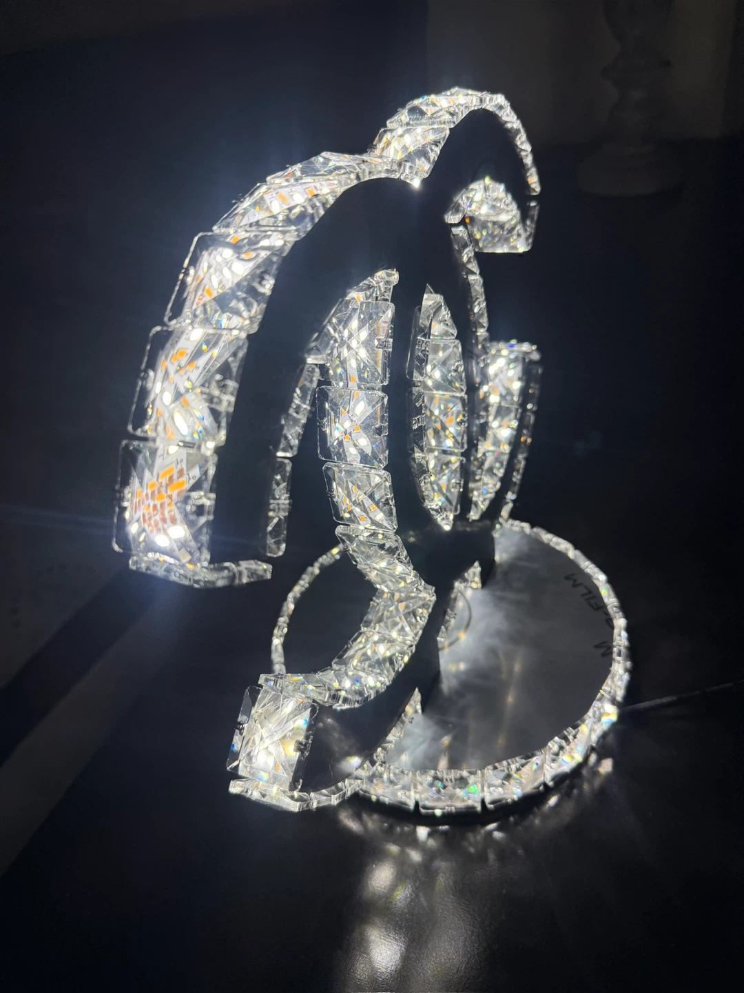 Crystal LED Lamp with Interlocking CC Logo - photo 4