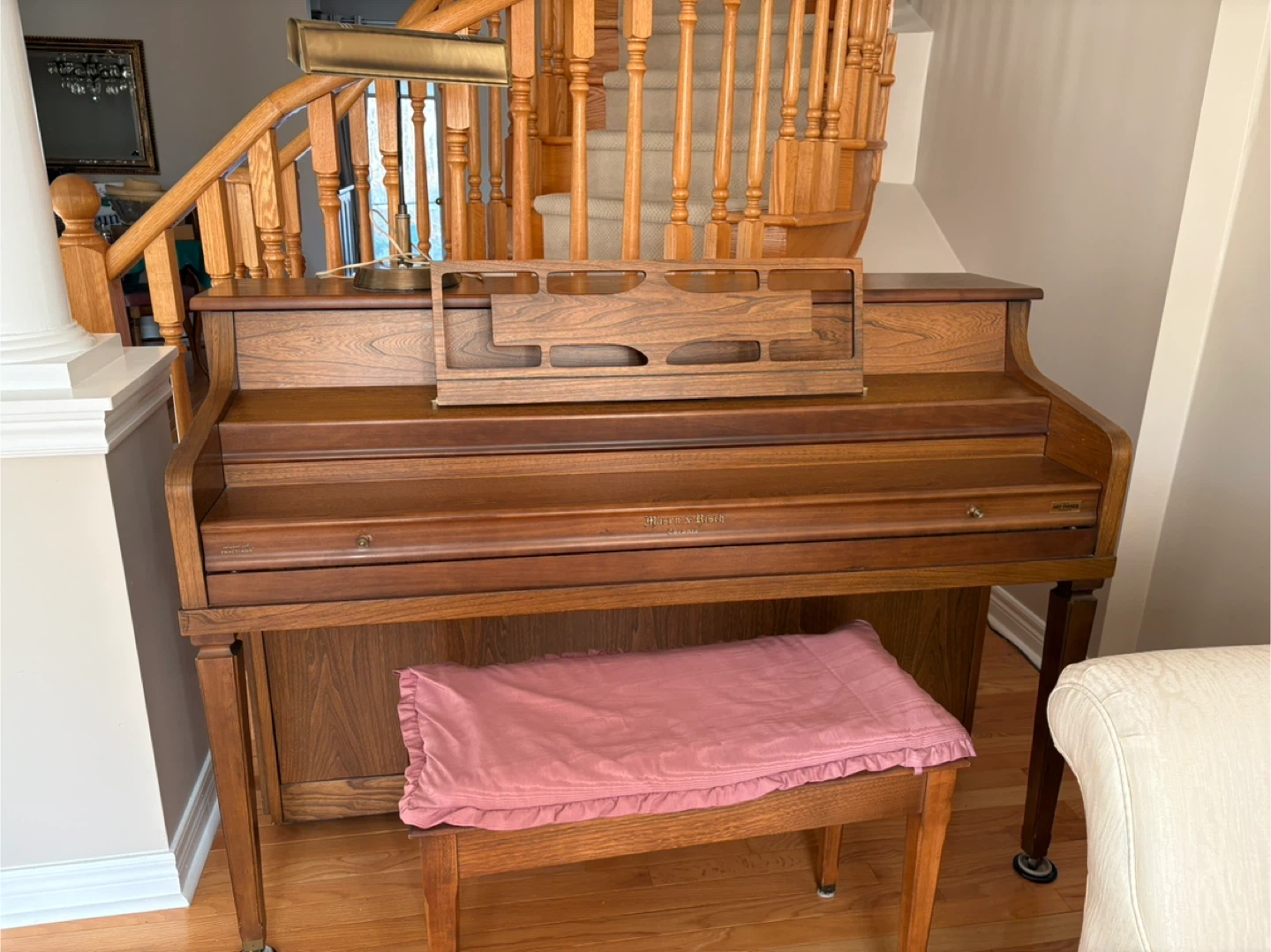 Free Mason & Risch Upright Piano with Bench