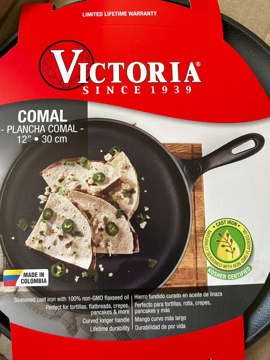 Victoria Cast Iron Comal 12" Plancha - photo 3