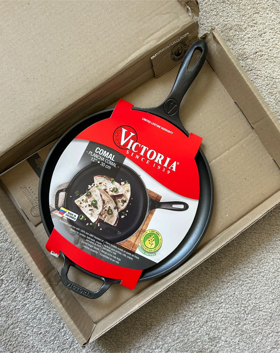 Victoria Cast Iron Comal 12" Plancha