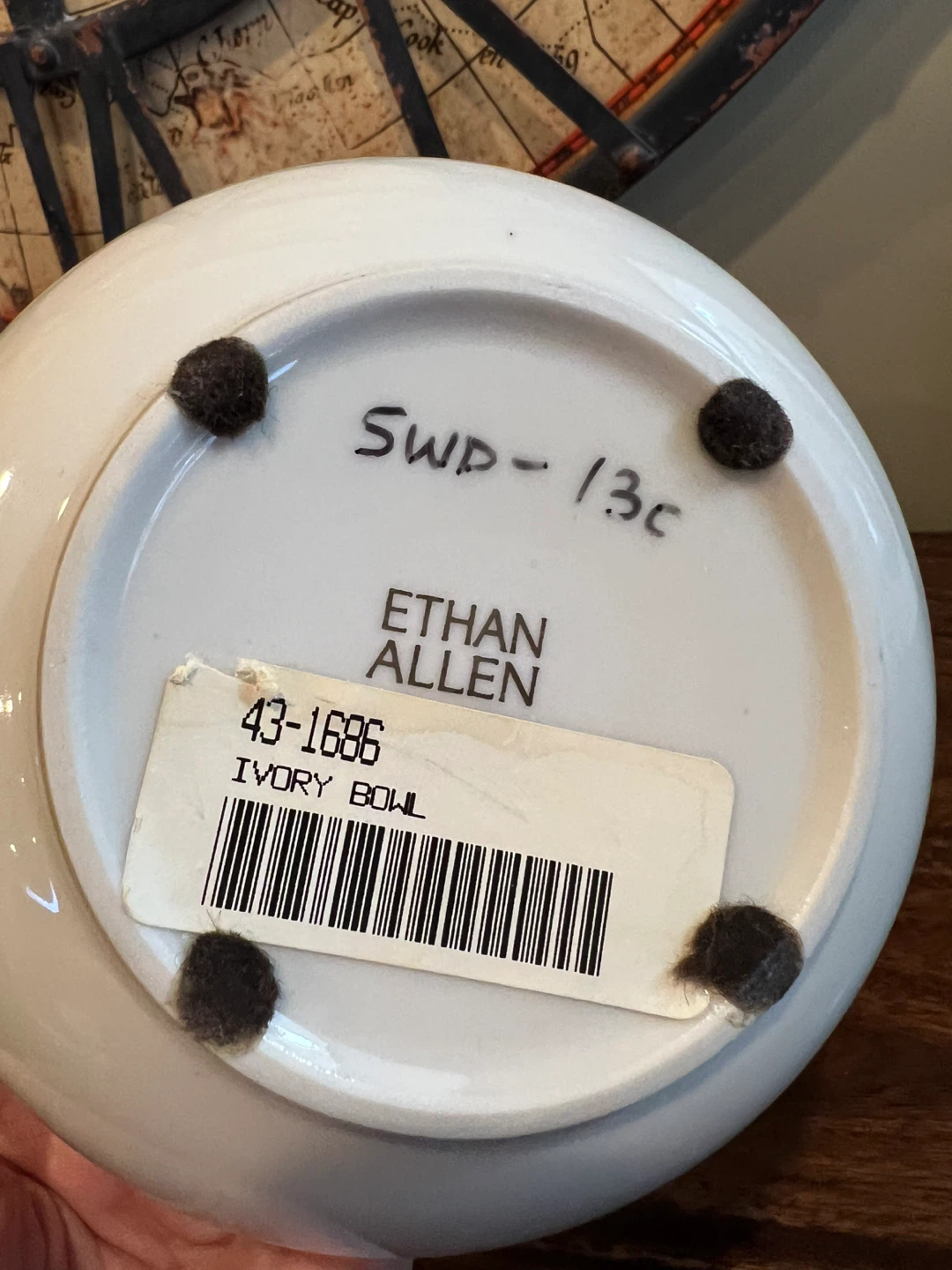 Vintage Ethan Allen Ivory Bowl - photo 3