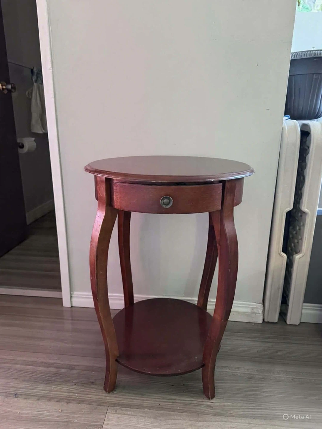 2 Round End Table with Drawer