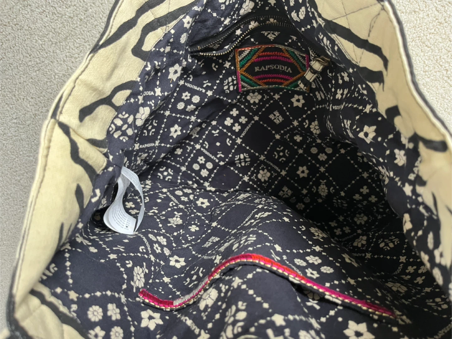Rapsodia Zebra Print Canvas Bag - photo 3