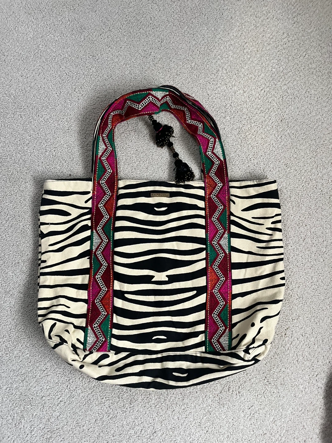 Rapsodia Zebra Print Canvas Bag - photo 2