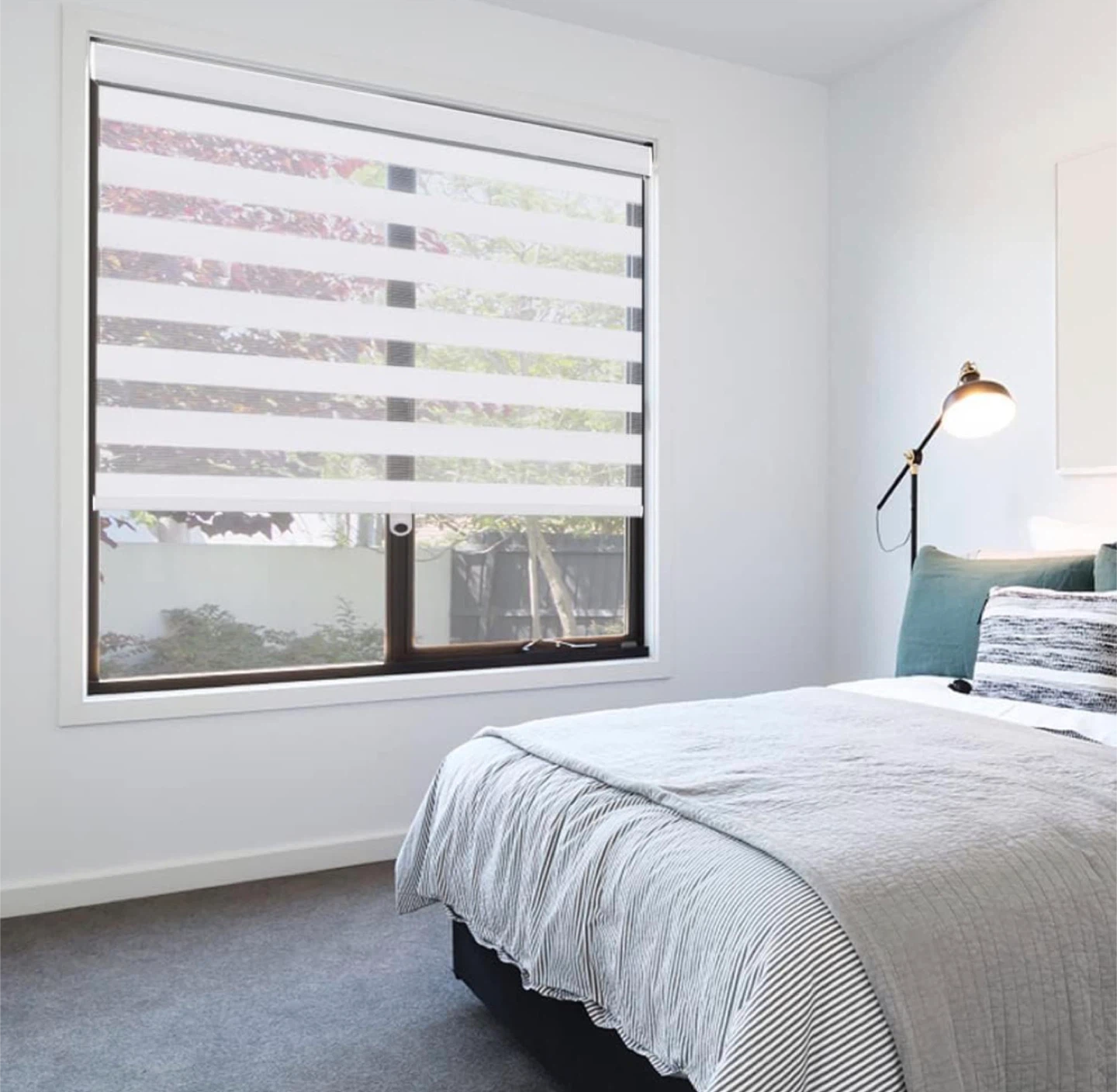 NEW Cordless Zebra Blinds, 65” W x 72” H