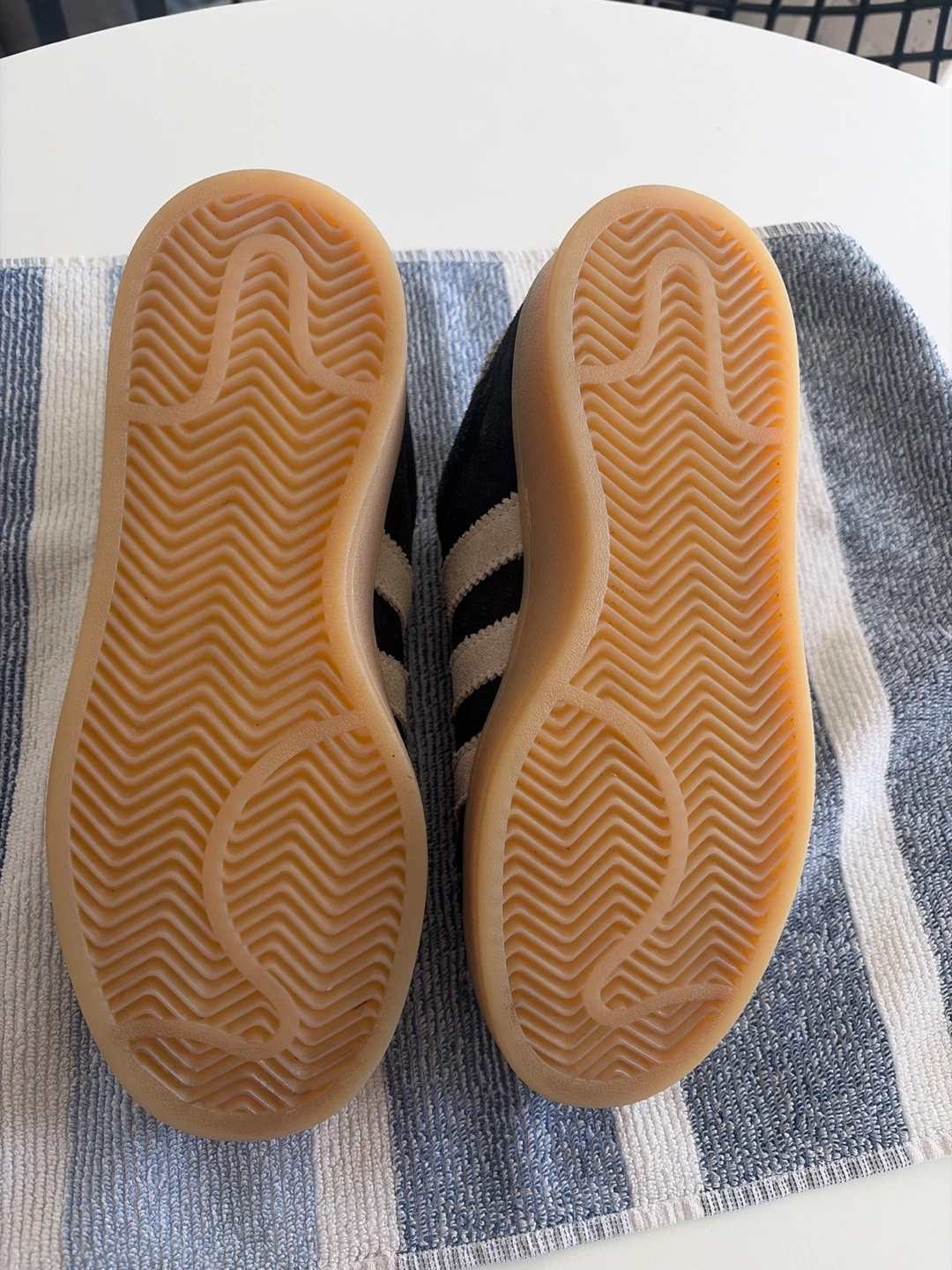 Half price Adidas Campus Black Suede Gum Sole Sneakers - photo 3