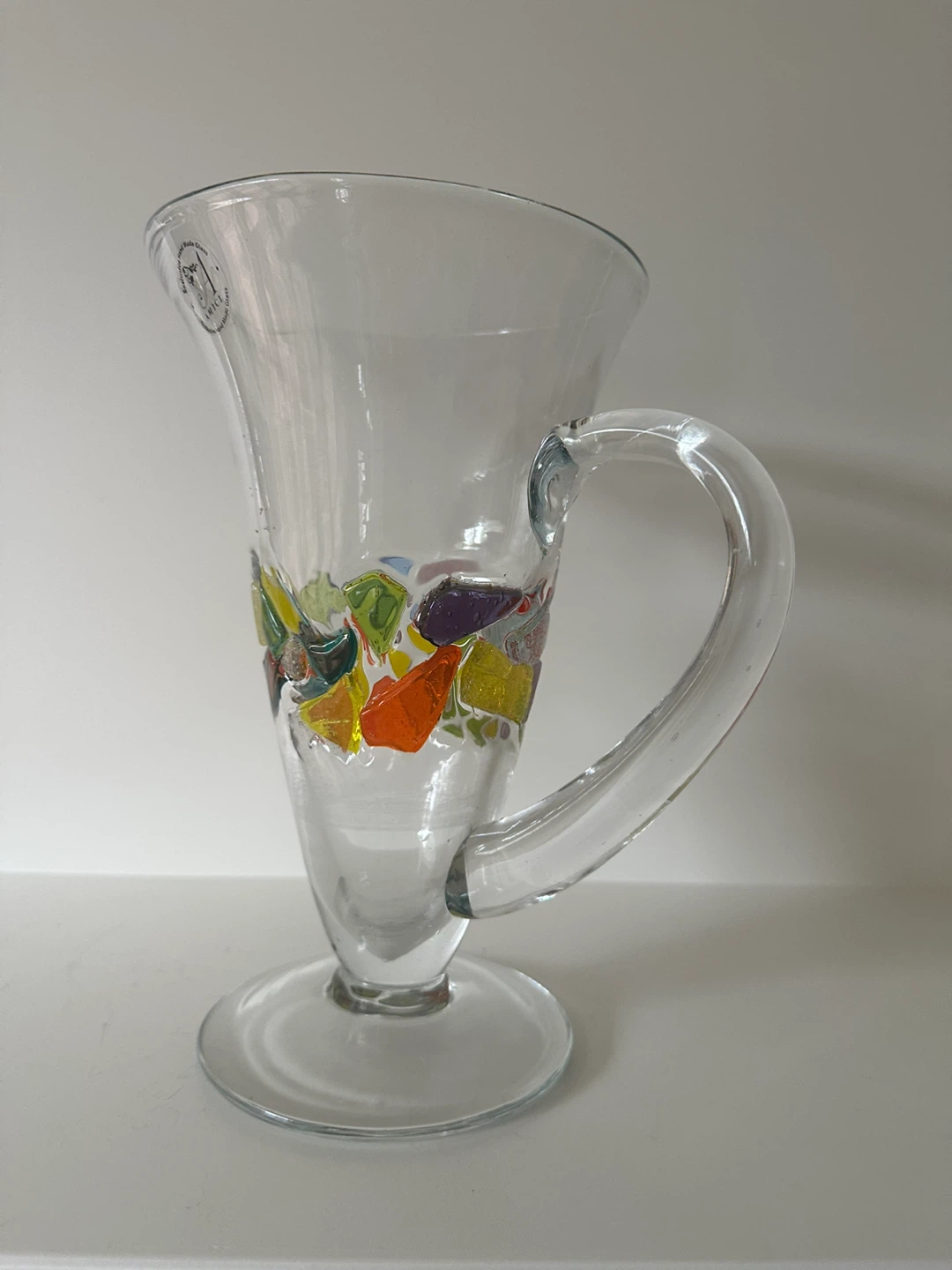Amici Hand Blown Glass Pitcher - photo 2