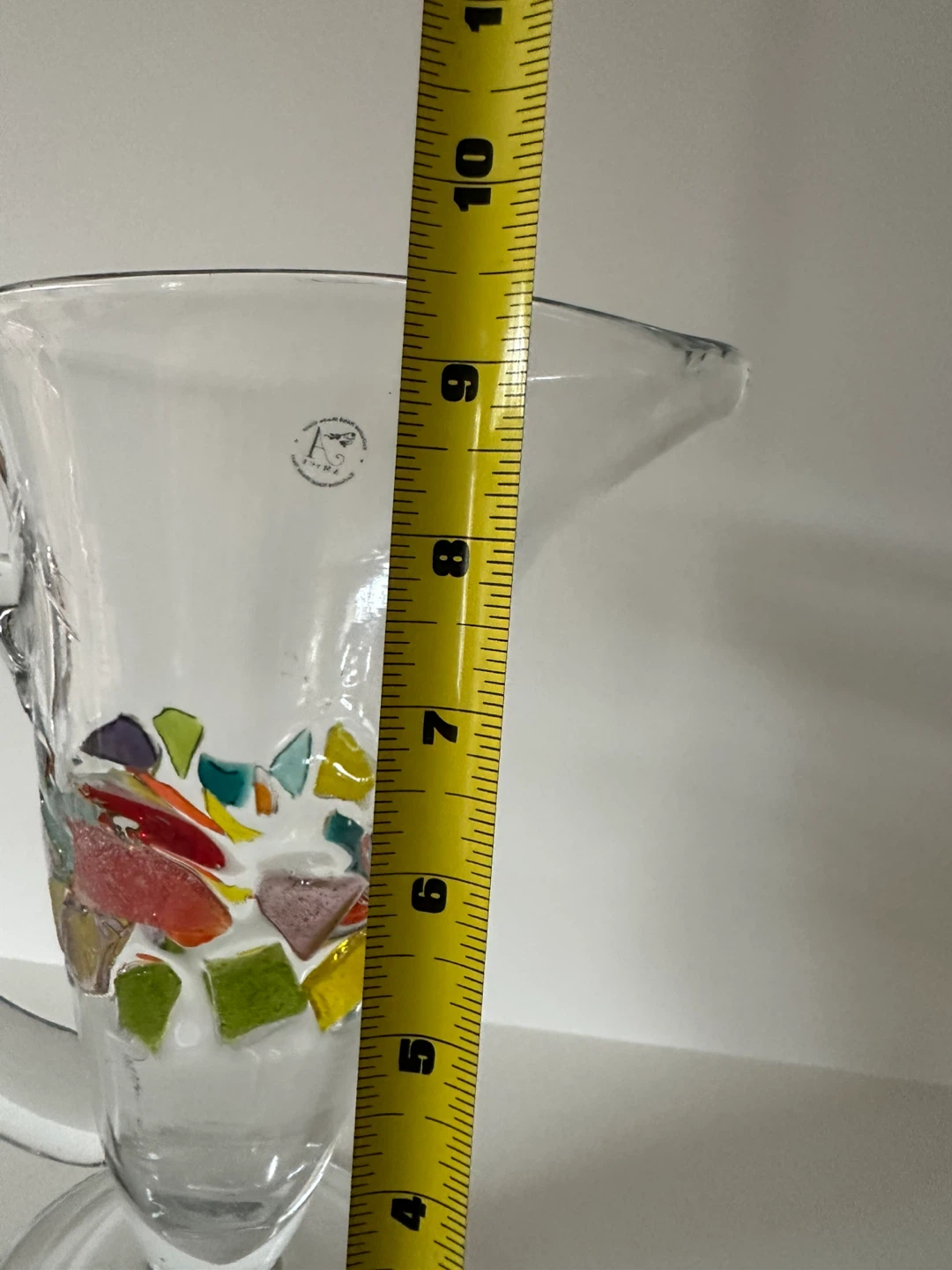 Amici Hand Blown Glass Pitcher - photo 4