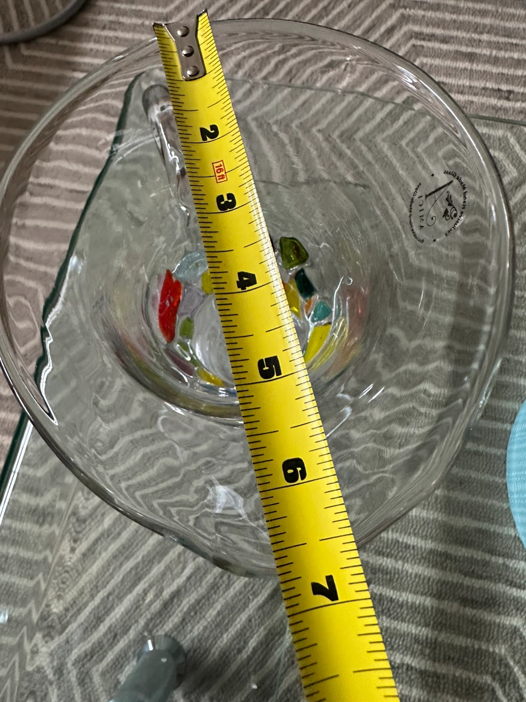 Amici Hand Blown Glass Pitcher - photo 5