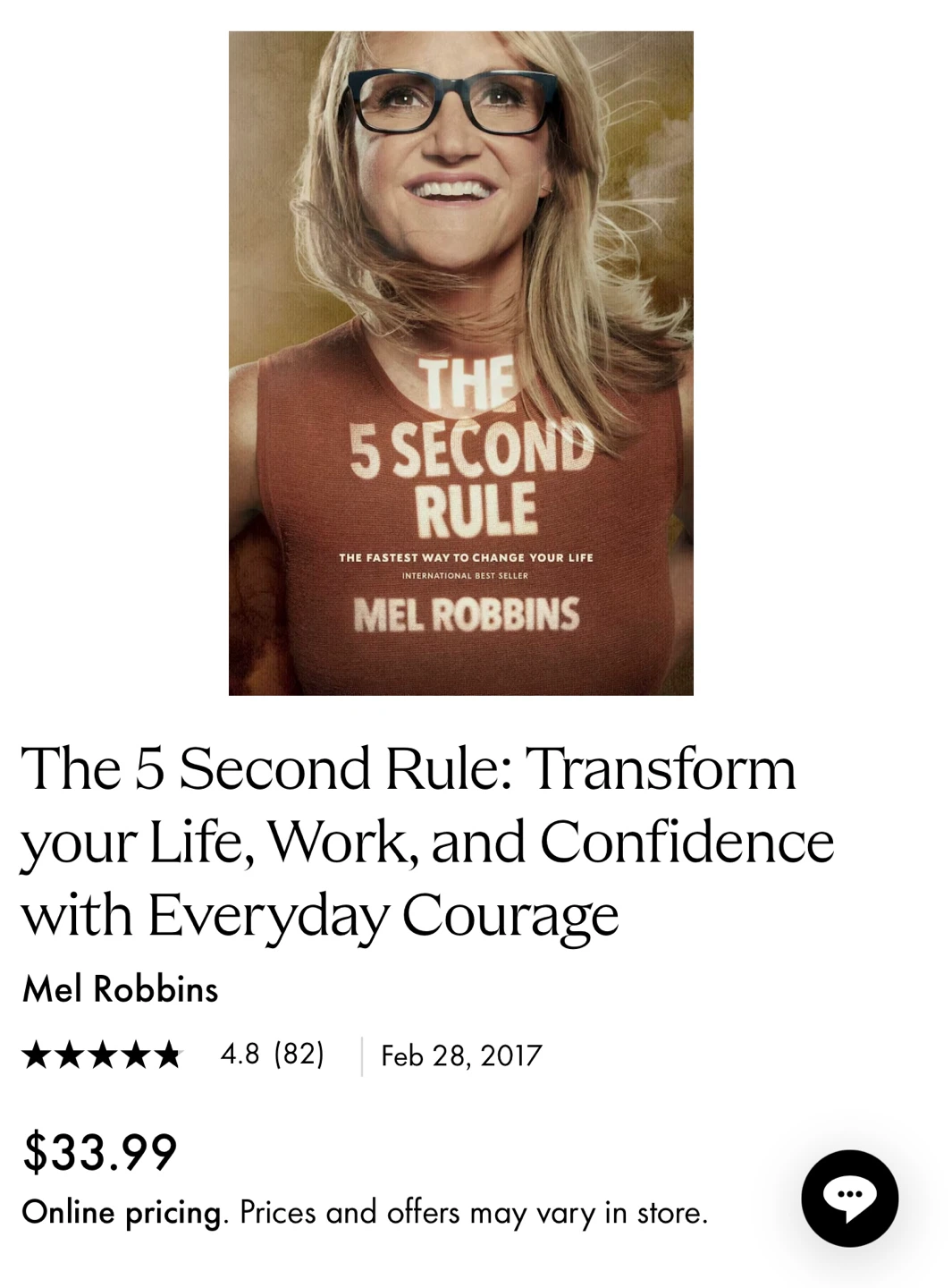 The 5 Second Rule by Mel Robbins Book (brand new condition)
