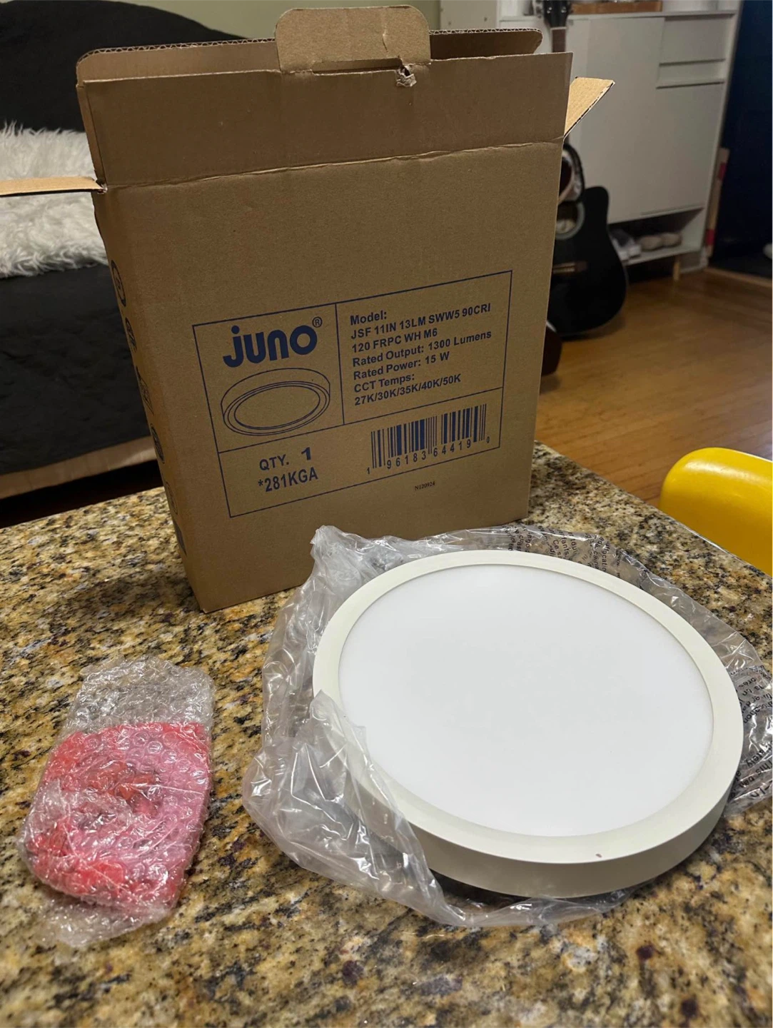 Juno 11” Slim LED Surface Downlight, Switchable Color, White - photo 2