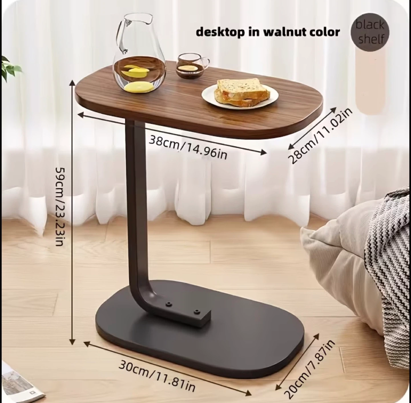 C-Shaped Side Table - BRAND NEW IN BOX - photo 5