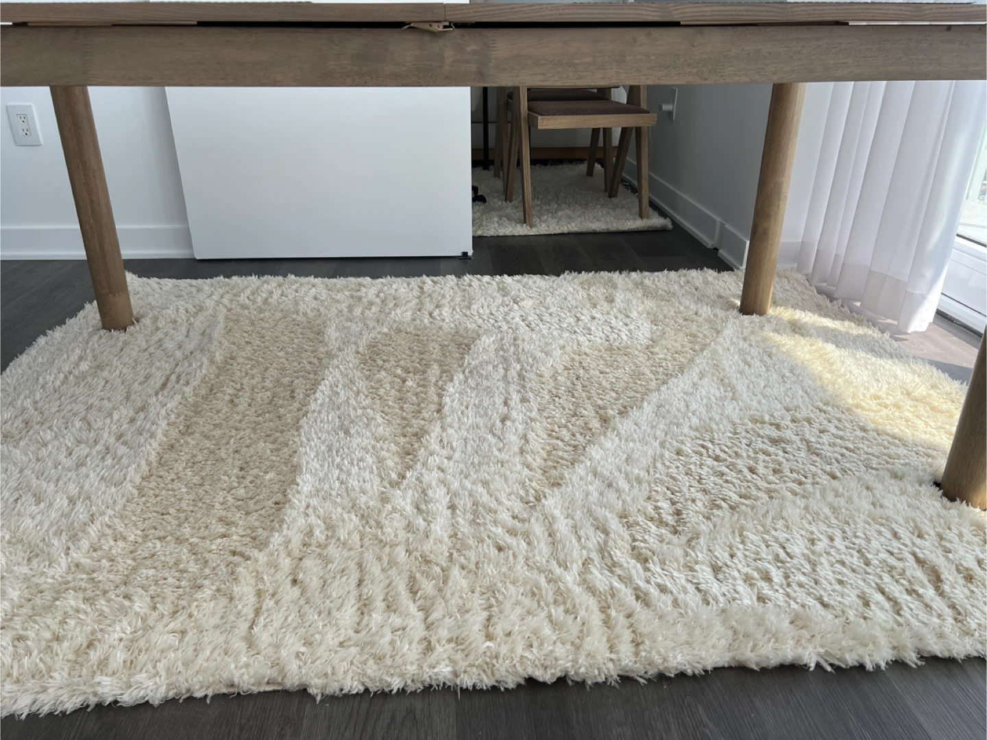 New 5x7 White Shag Area Rug