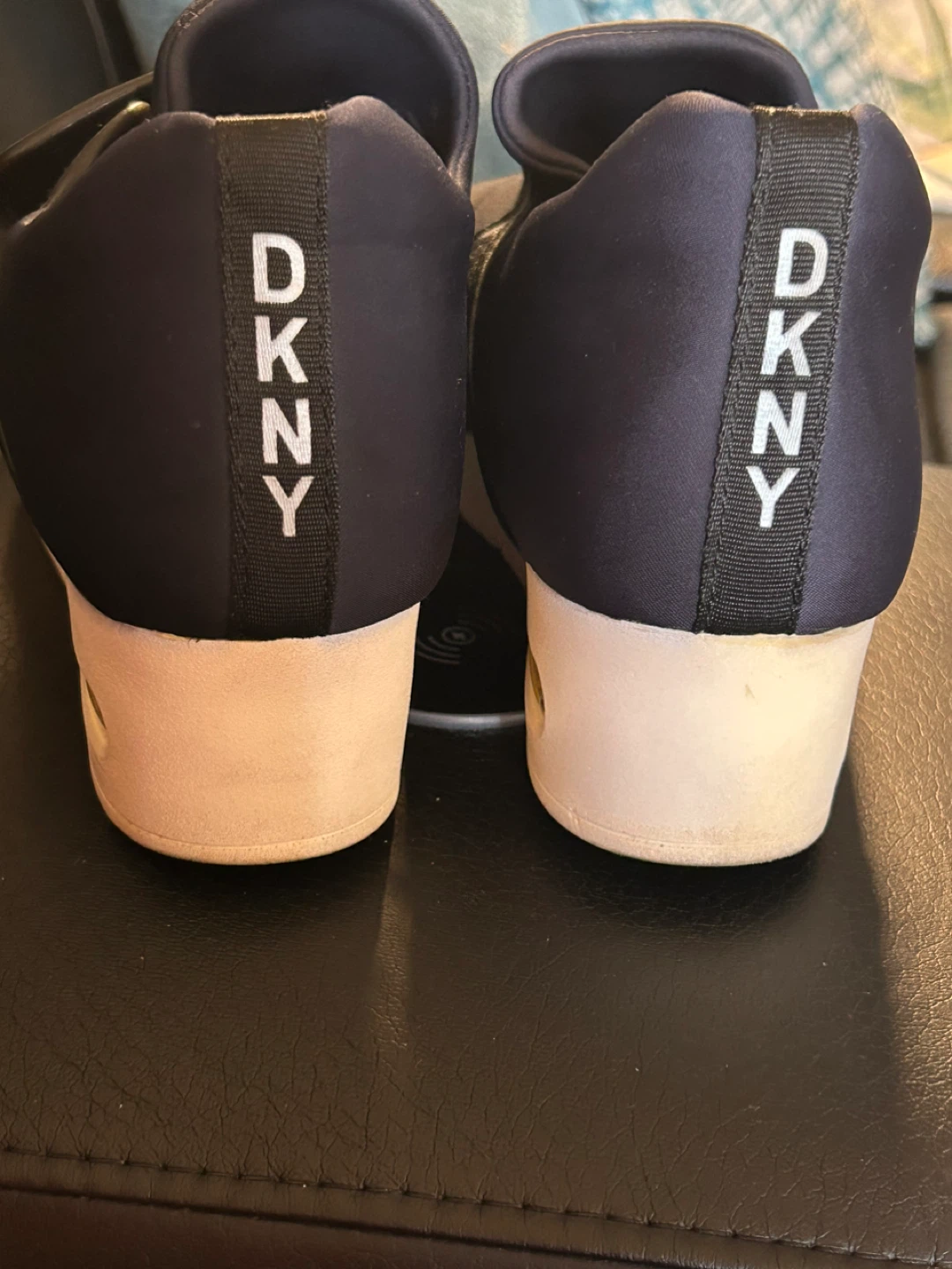 DKNY Navy Slip-On Wedge Sneakers - photo 4