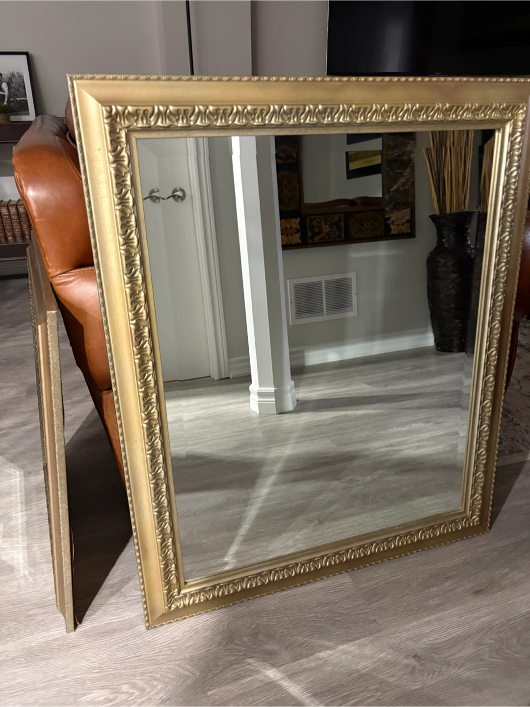 2 Ornate Gold Framed Wall Mirrors - photo 4