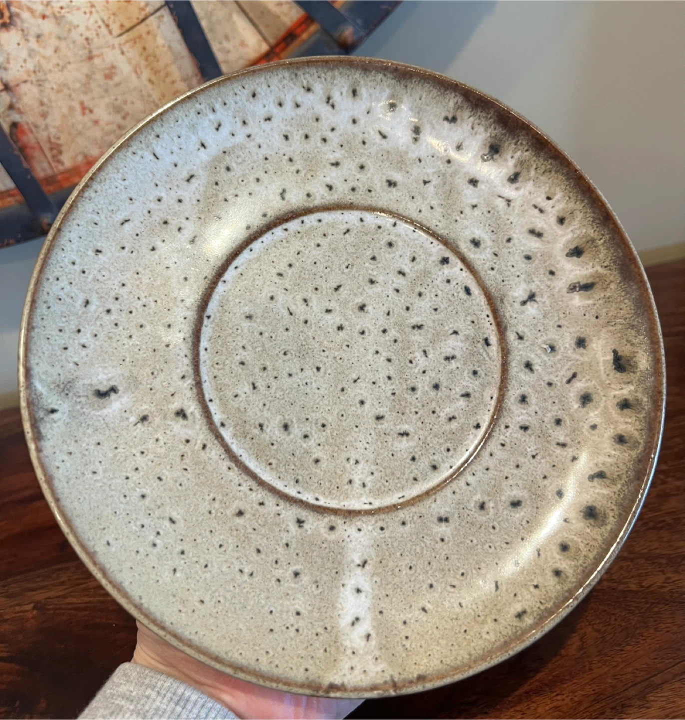 Vintage Stoneware Teacup and Saucer Set - photo 5