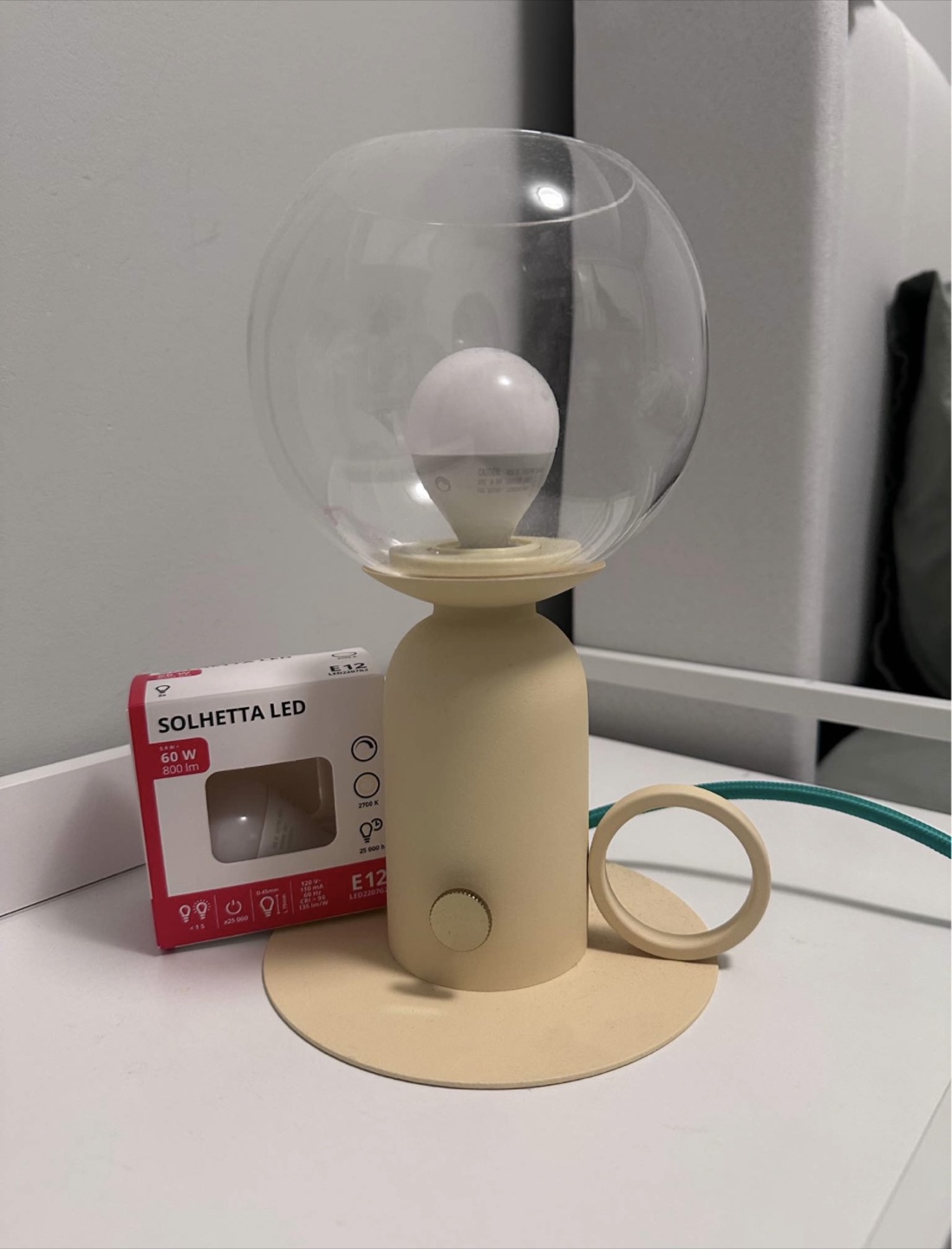 IKEA SOLHETTA LED Lamp, Yellow with Extra lamp
