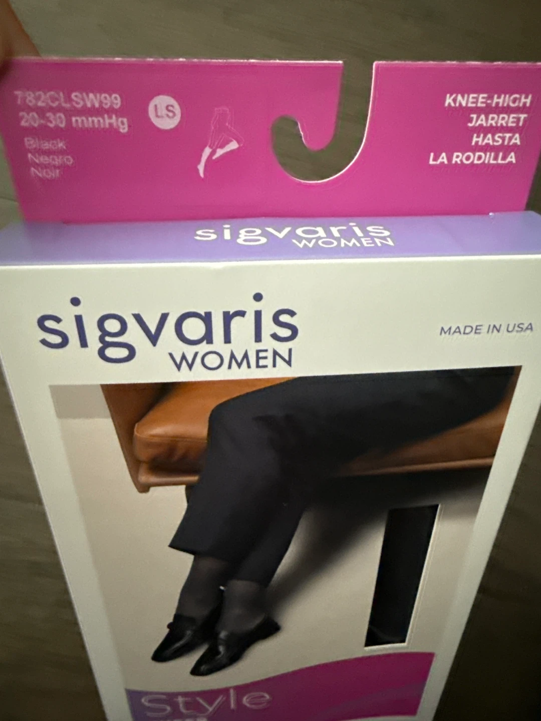 Sigvaris Women's Sheer Knee-High Compression Hosiery (Black, LS) - photo 4