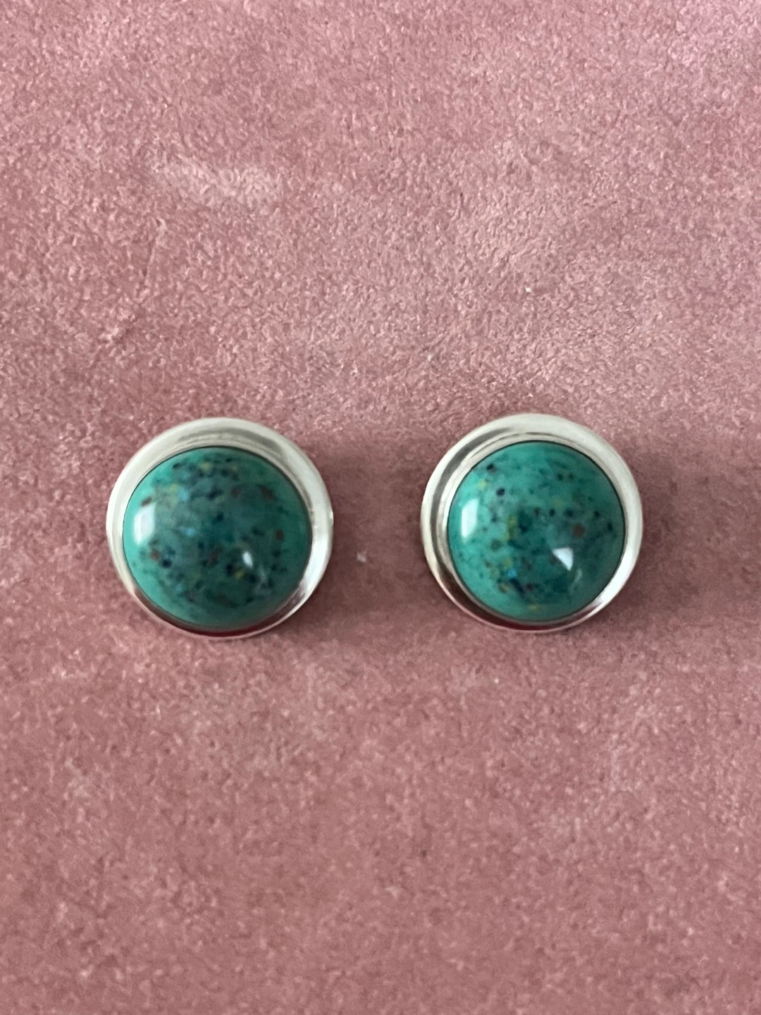 Sterling Silver Turquoise Clip-On Earrings