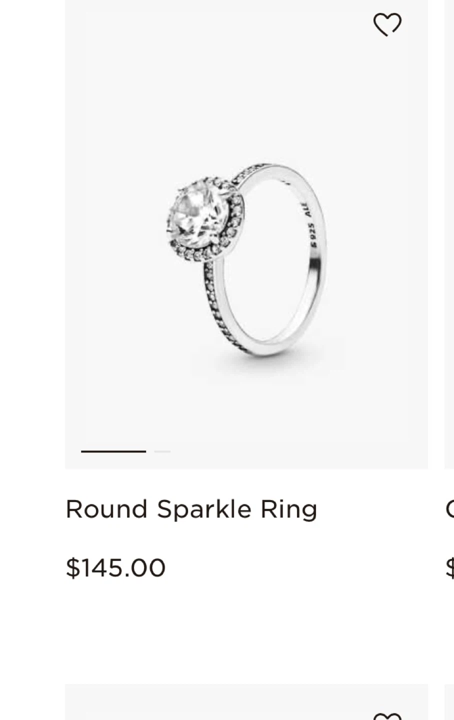 Pandora Round Sparkle Ring Sterling Silver - photo 4