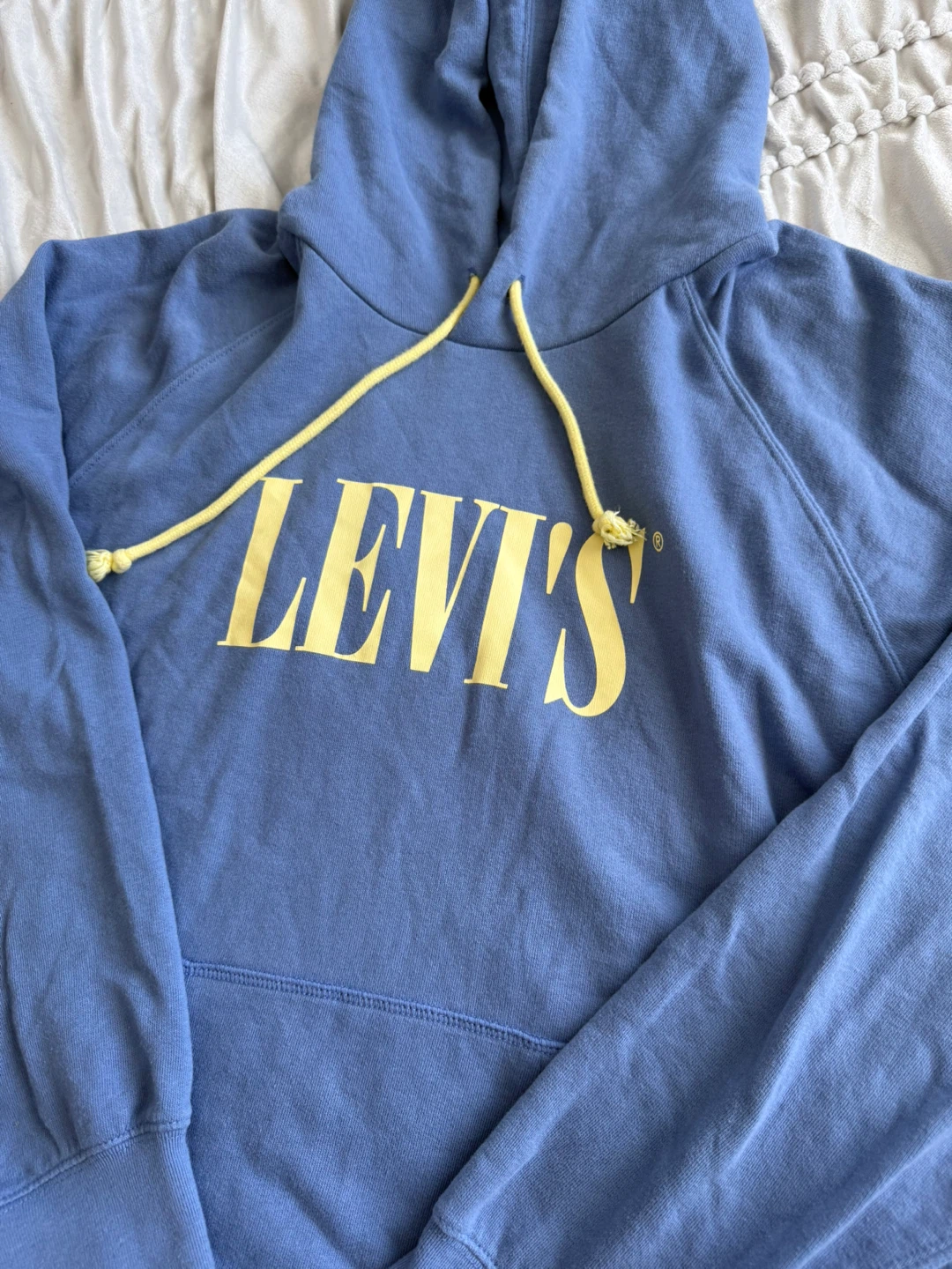 Levi’s Blue Pullover Hoodie Yellow Logo - photo 2