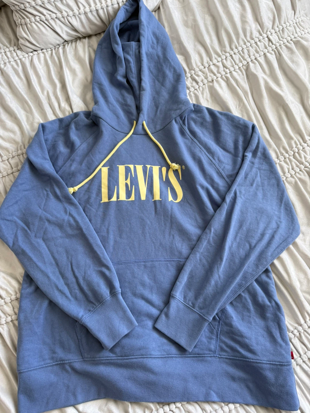 Levi’s Blue Pullover Hoodie Yellow Logo