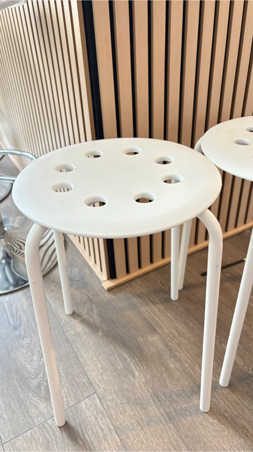 White IKEA Marius Stool - photo 5