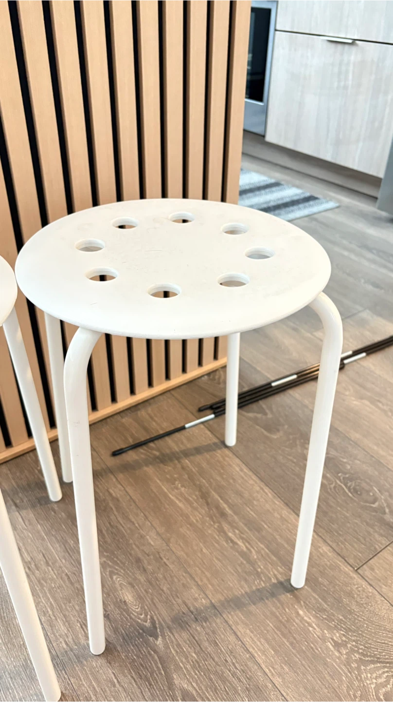 White IKEA Marius Stool - photo 4