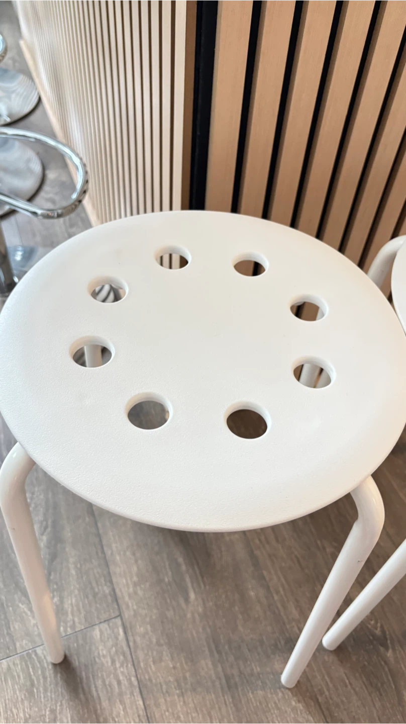 White IKEA Marius Stool - photo 3