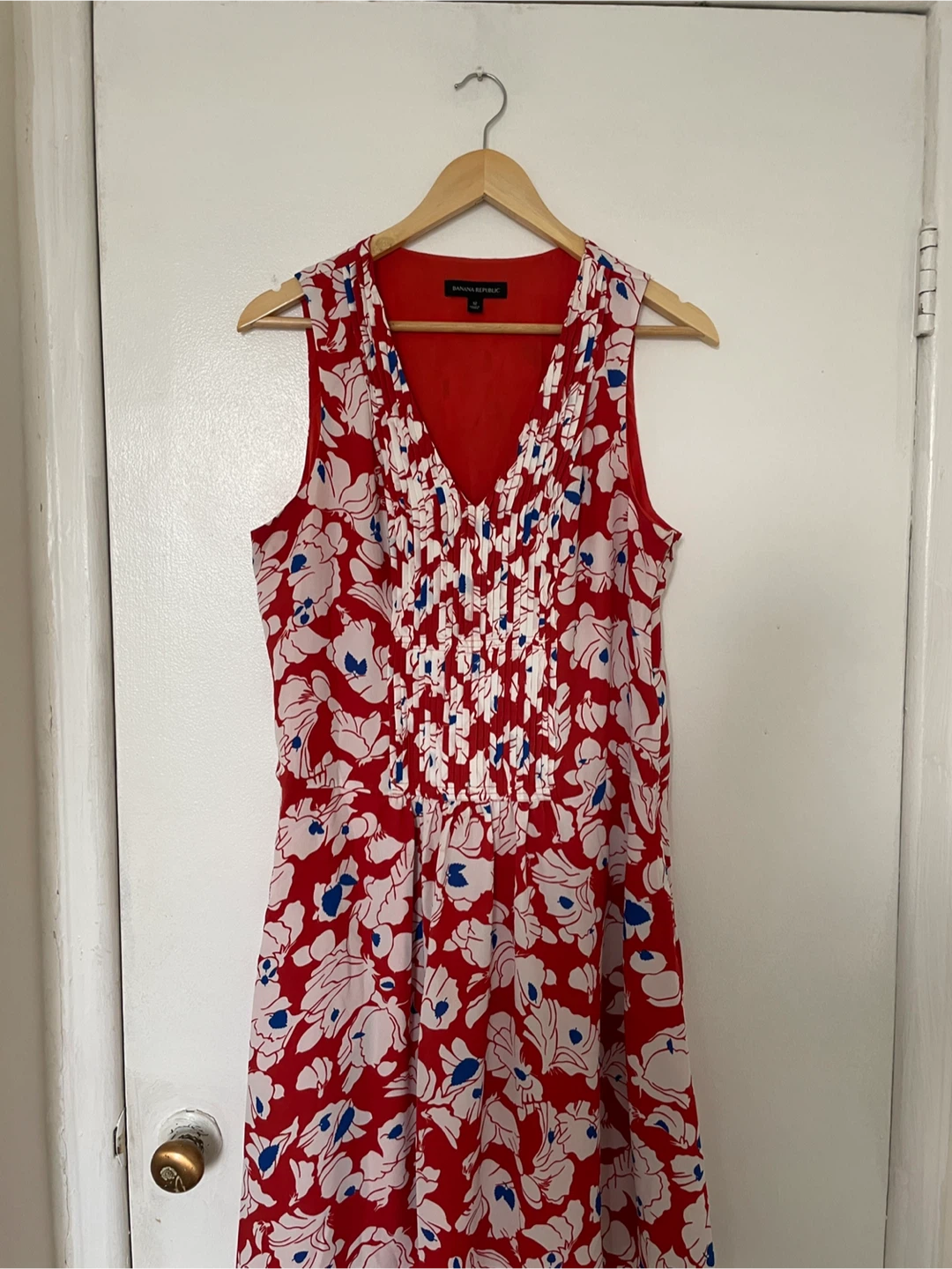 Banana Republic Red Floral Sleeveless Dress Size 12 - photo 4
