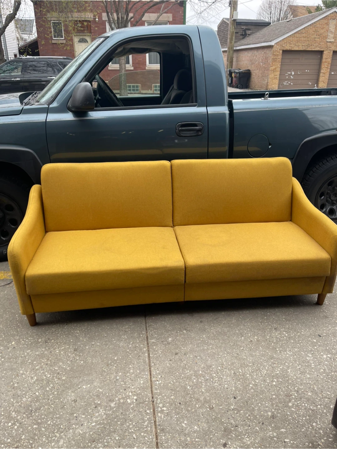 Yellow Sofa Bed - photo 2